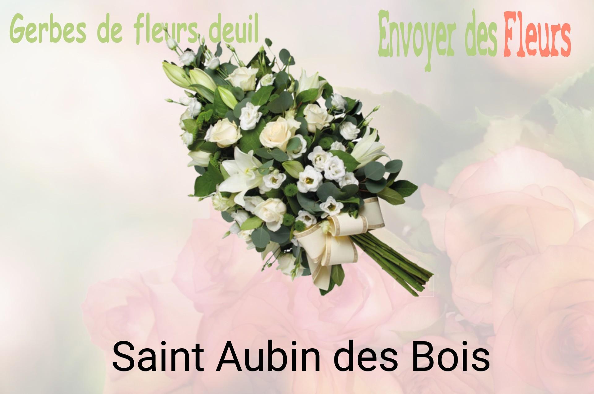 Gerbe de fleurs de deuil livrée à Saint-Aubin-des-Bois